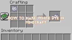 How to Get White Dye in Minecraft